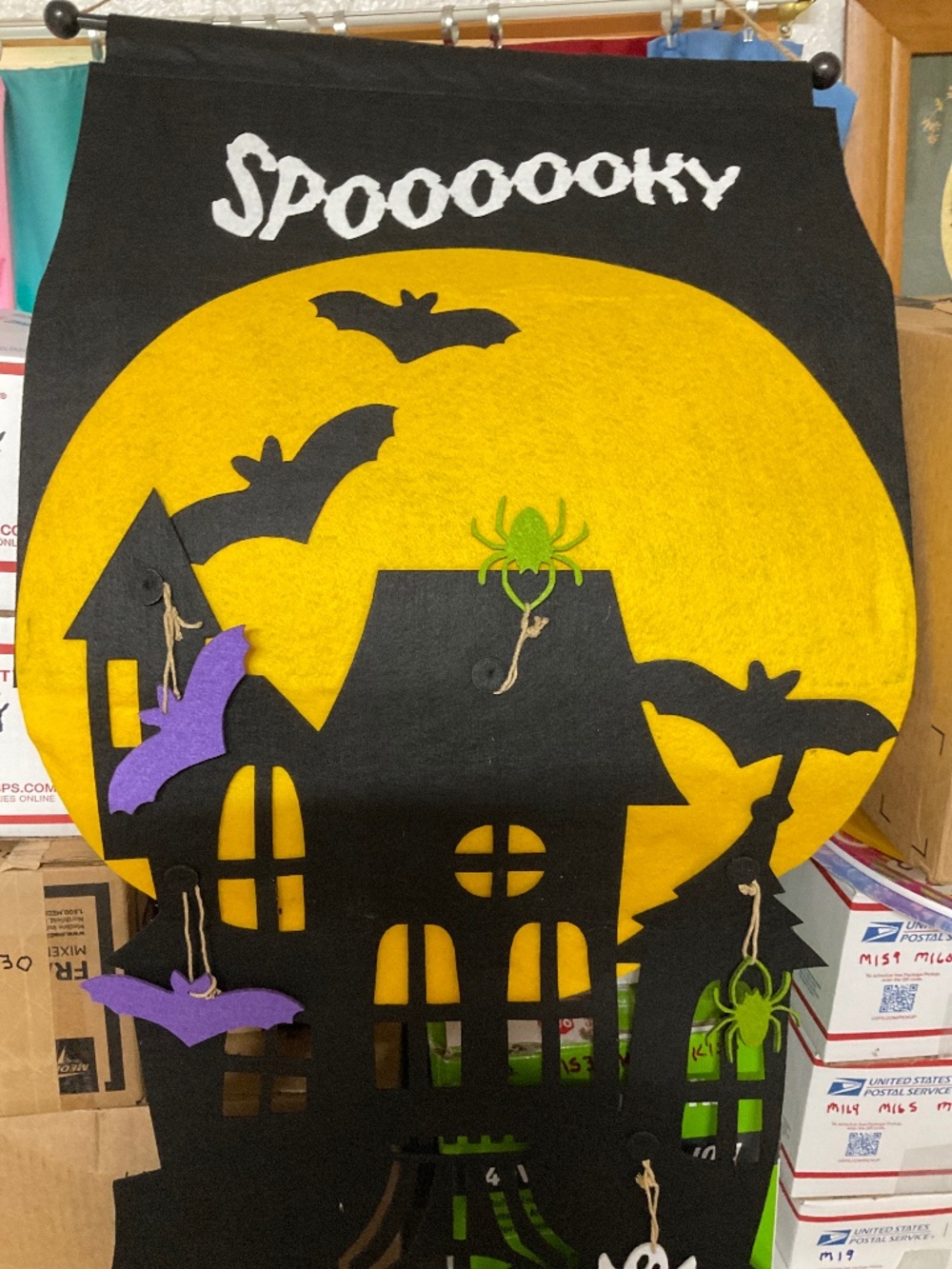 68 x 19” felt hanging decor. H281